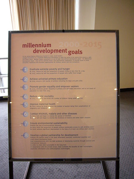Millennium Development Goals UN Headquarters New York City New York Image Babucke