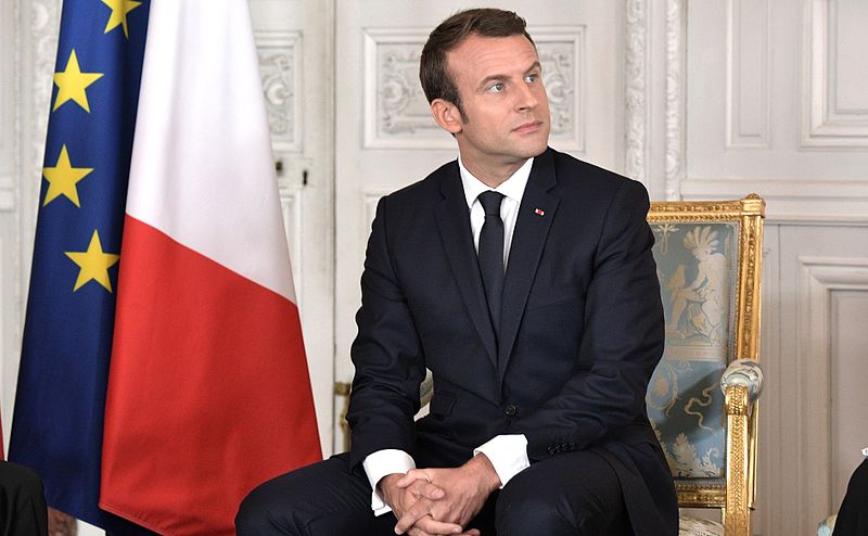 Vladimir Putin and Emmanuel Macron Image PoR