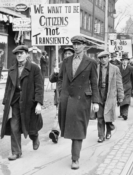 Great depression protest Image Public Domain