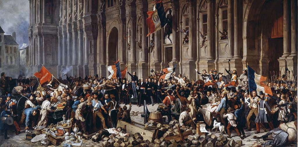 lamartine in front of the town hall of paris rejects the red flag on 25 february