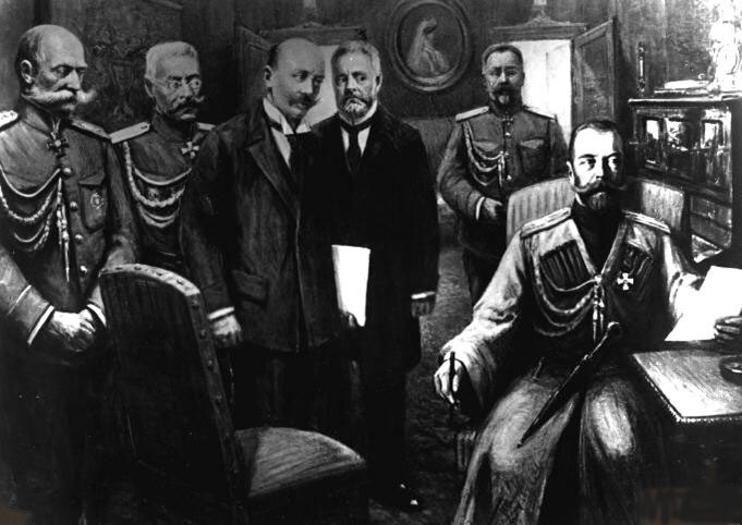 Tsar abdicates