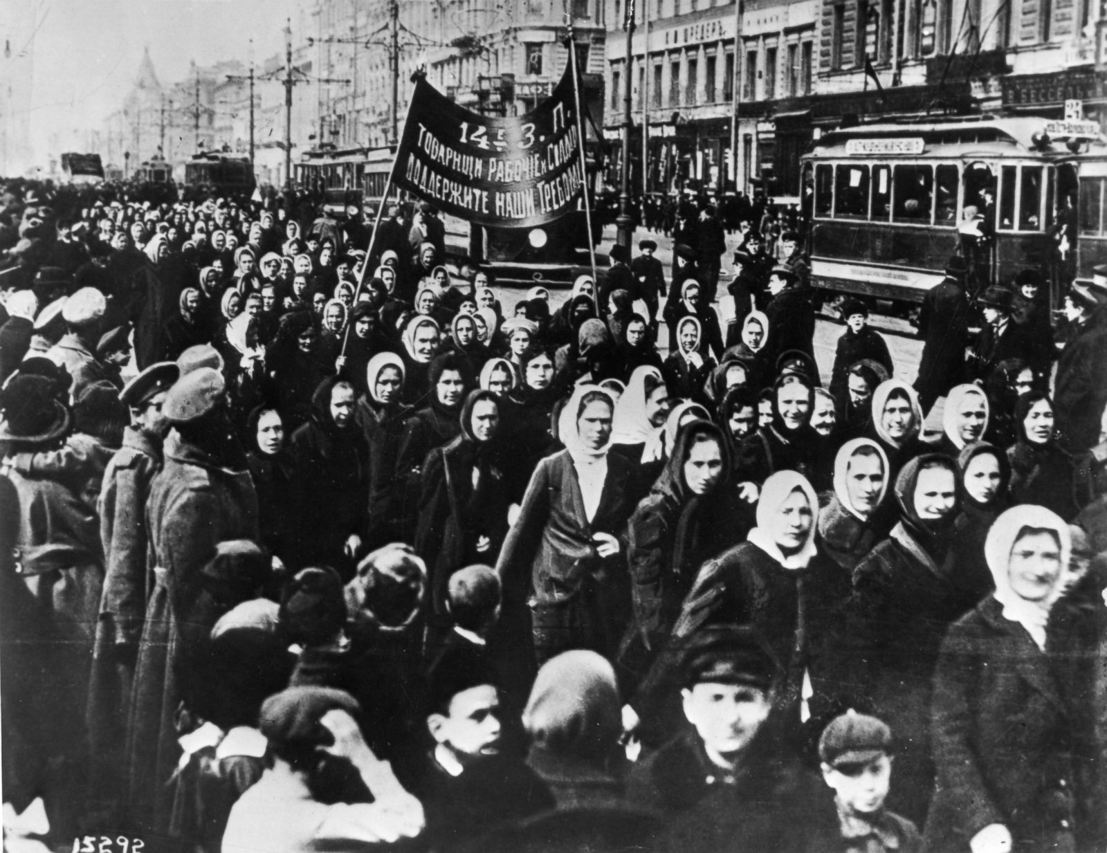 1917 International Womens Day Petrograd Image public domain
