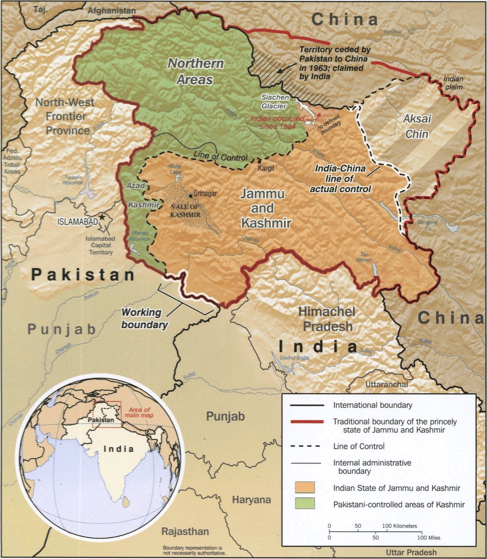 Kashmir map - Public Domain