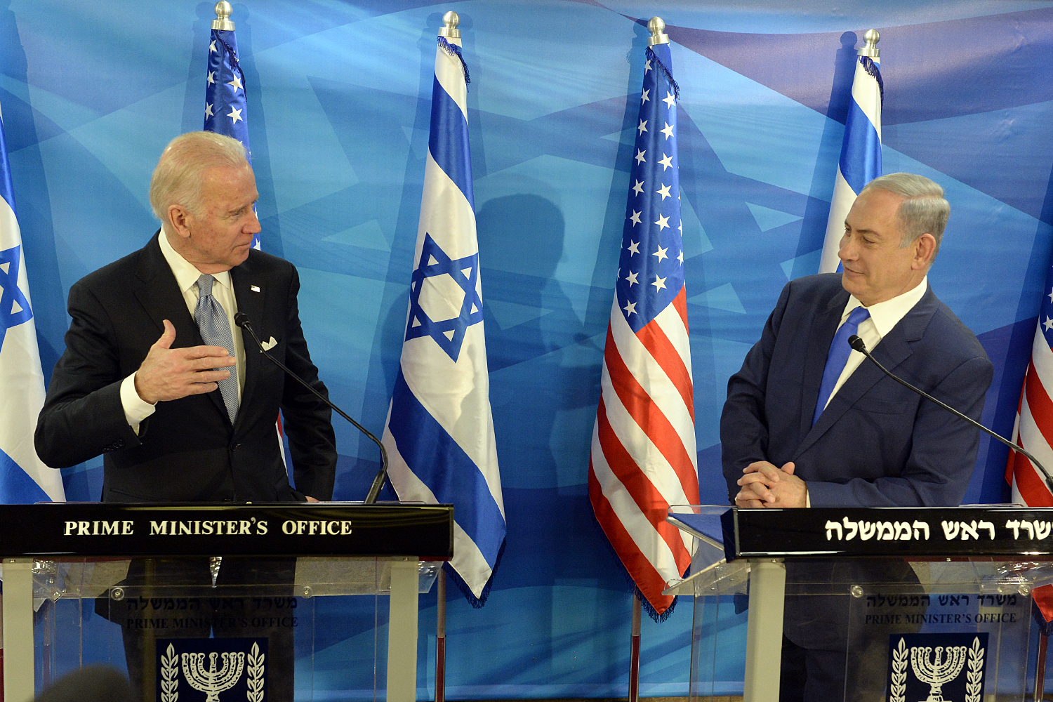 Visite du vice-président Joe Biden en Israël en mars 2016Rencontre avec le Premier ministre Benjamin Netanyahu