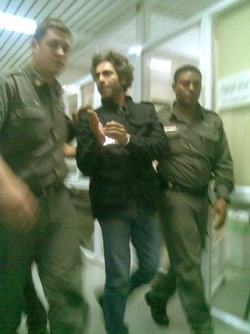 Samieh Jabbarin under arrest.