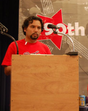 Luis Valle, miembro de la dirección del Bloque Popular Juvenil (BPJ) de El Salvador