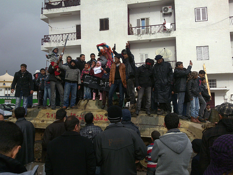 Libyan rebels celebrating