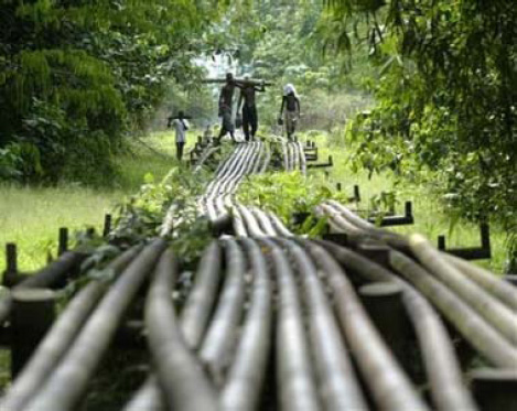 Oil pipes in Nigeria