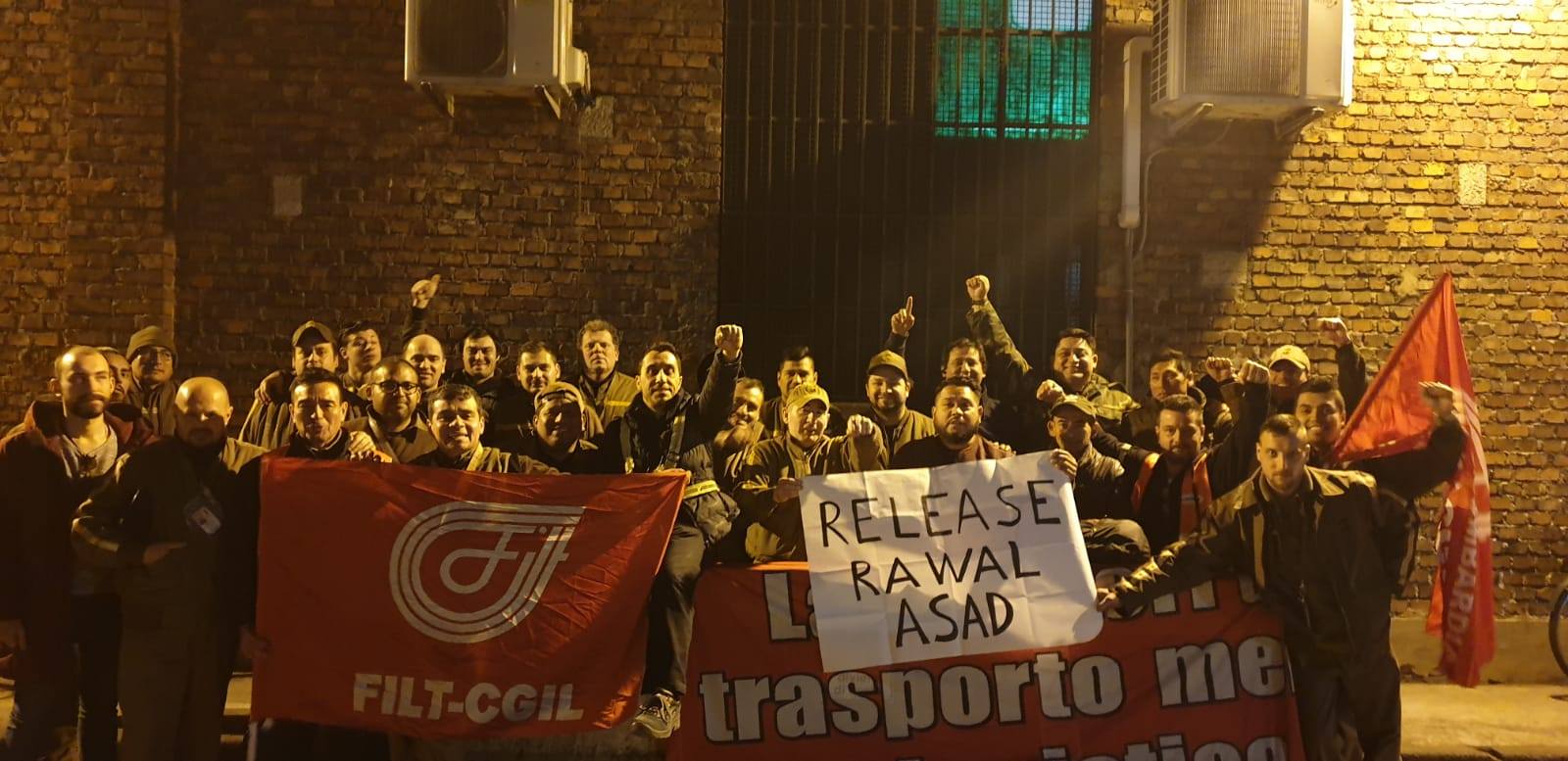 Free Rawal FILT CGIL Italian Transport Workers Federation Milan