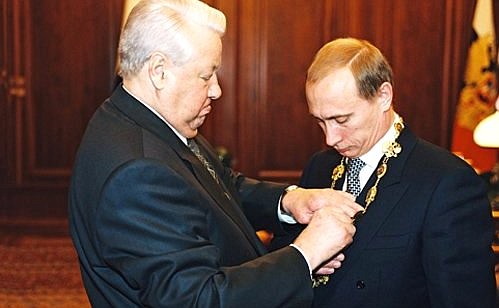 Yeltsin and Putin transfer power Image Kremlin