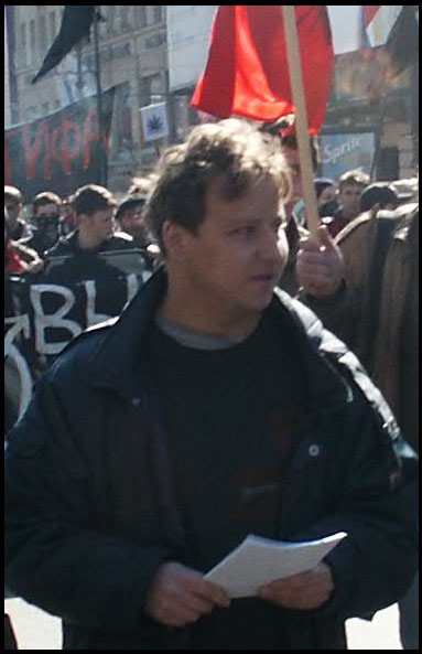 Vladimir Morozov on May Day Demonstration, Leningrad, 2008