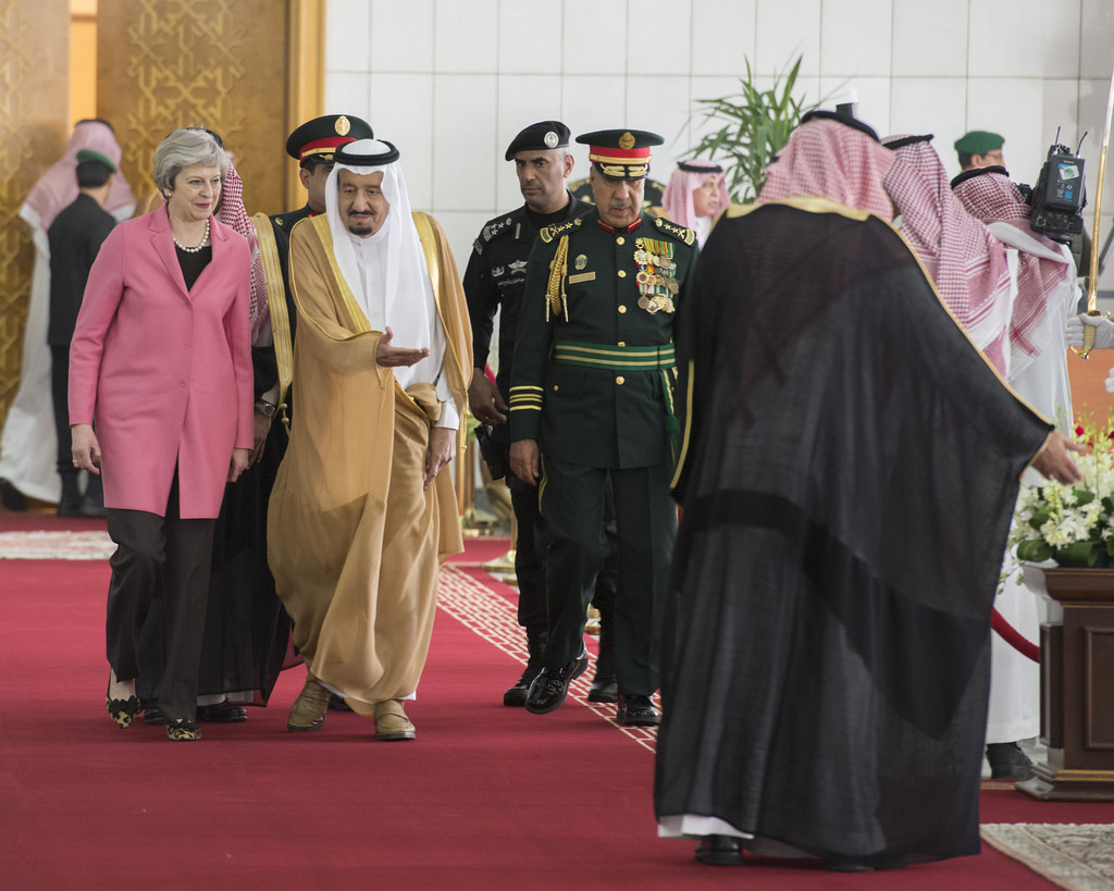 Theresa May with Saudis Image UK Prime Minister