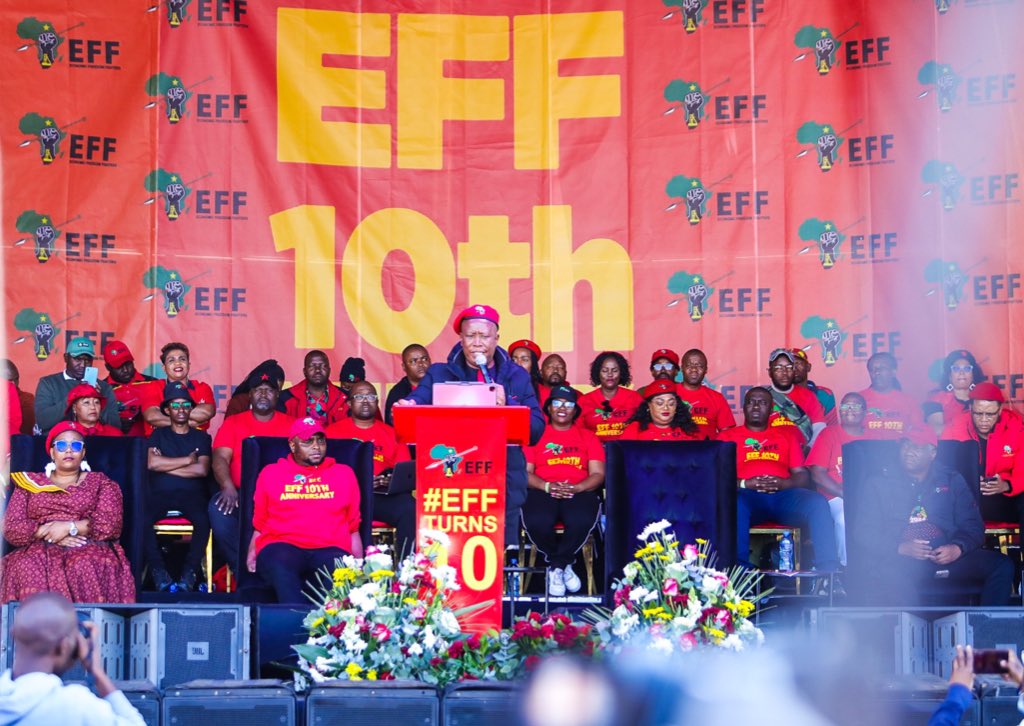 Malema EFF turns 10 Image EFF Twitter
