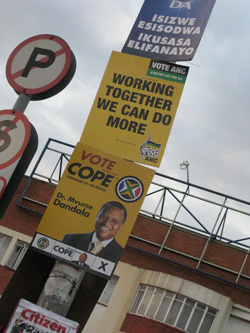 Election Posters in the April 2009 South African Elections. Photo by Jeppestown on flickr.