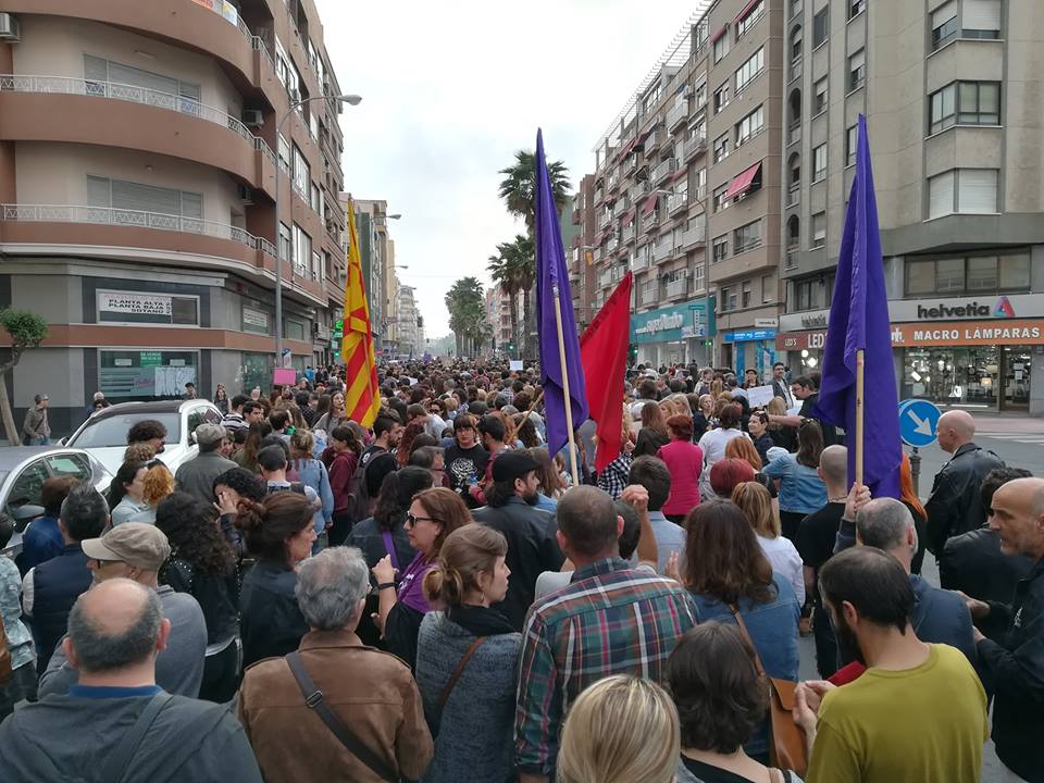 Protest in Alicante Alacant on Saturday Image own work