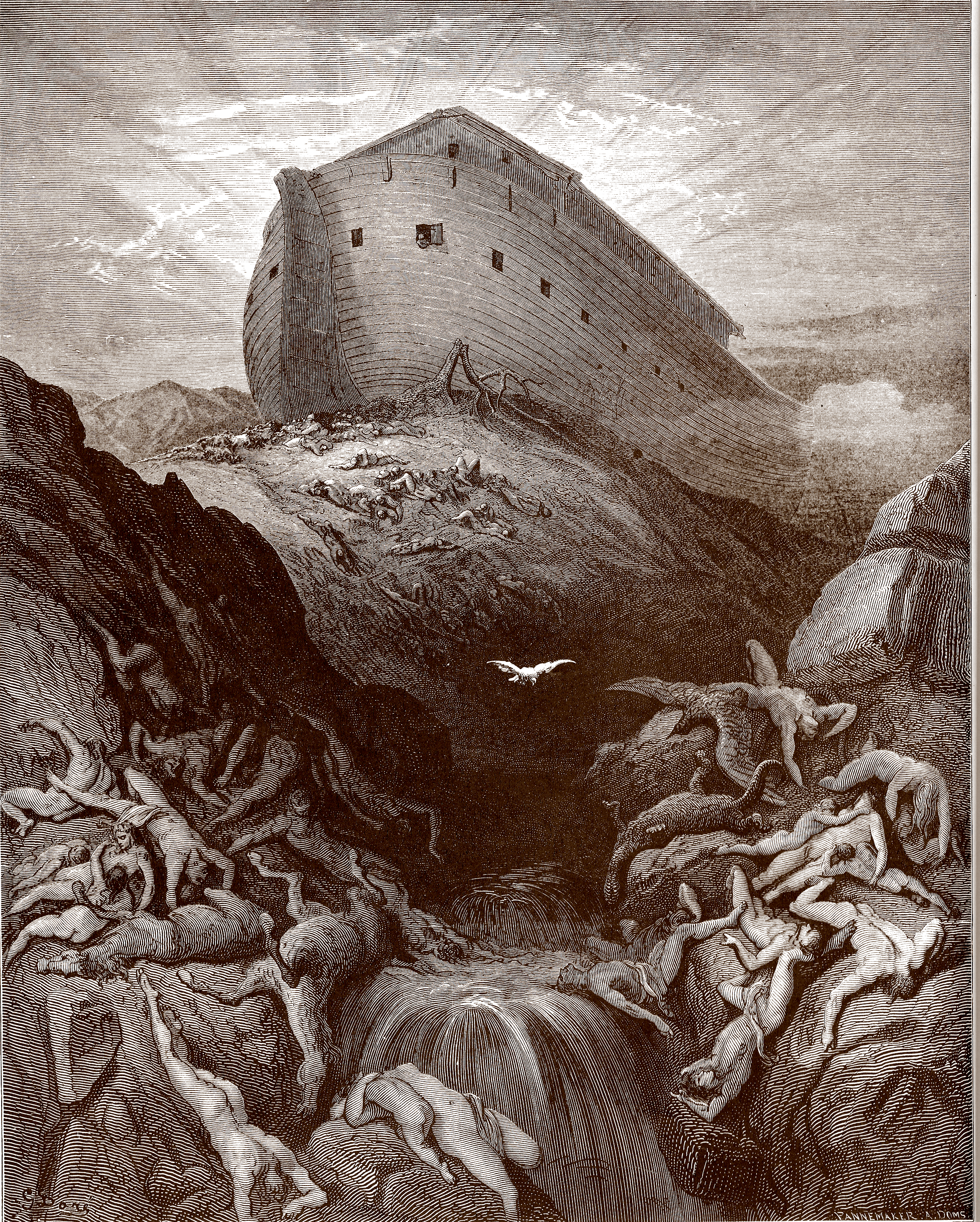 古斯塔夫·多雷（Gustav Dore），《來自方舟的信鴿》，1866