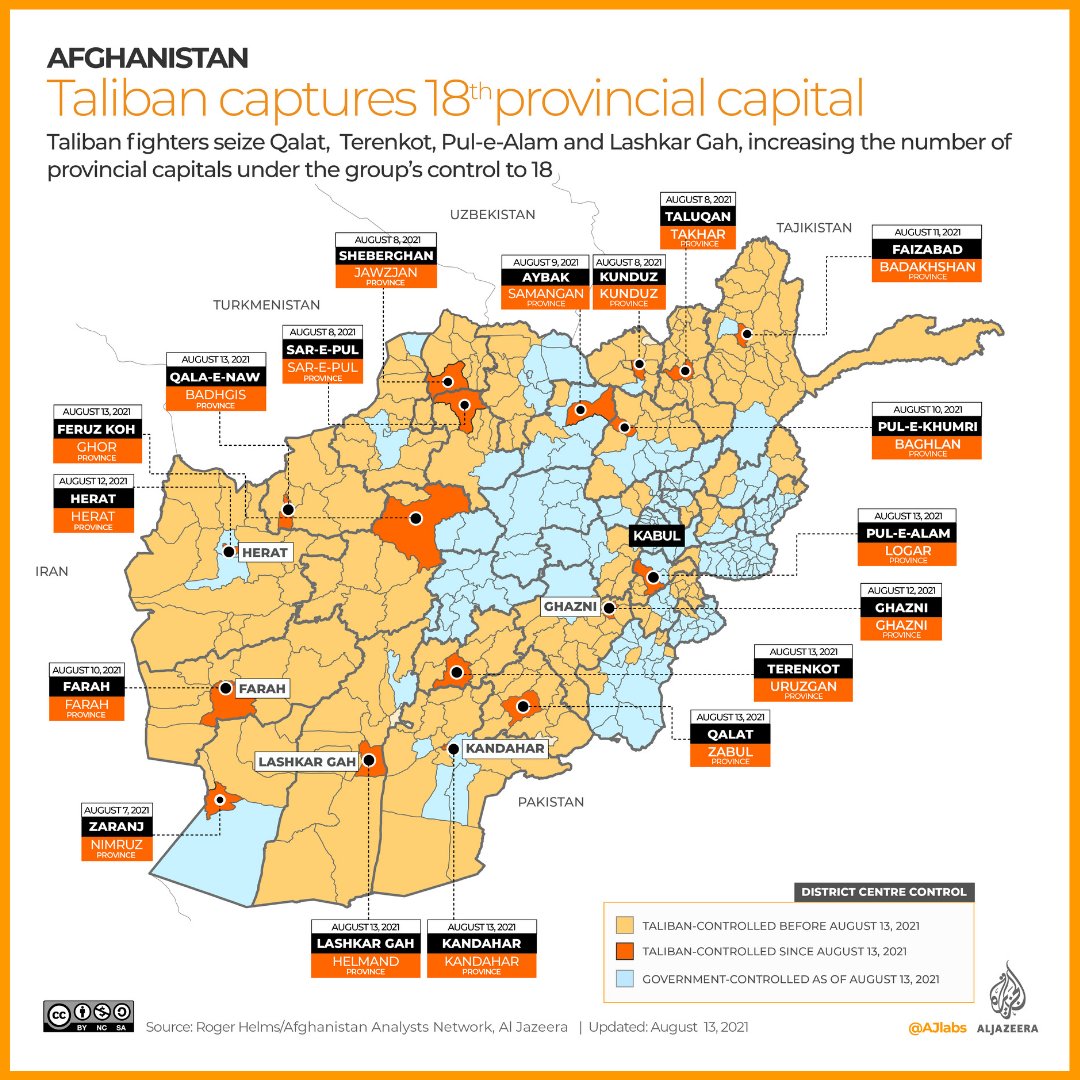 Fallen provincial capitals Image Al Jazeera