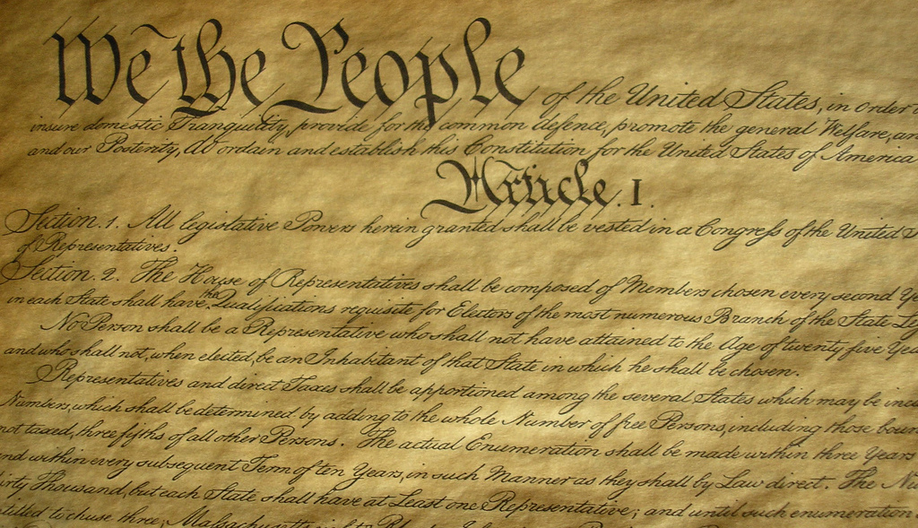 US Constitution Image Flickr Jonathan Thorne